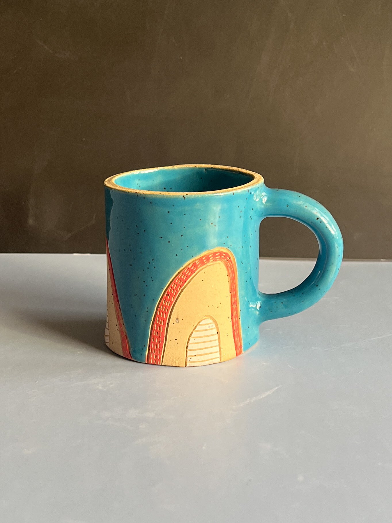 Mug - Turquoise/pink