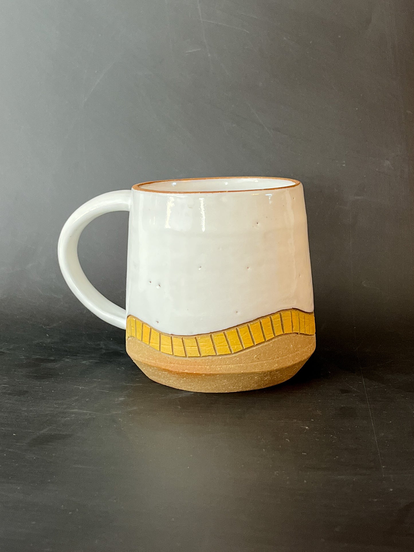 Mug - White/Yellow- 18oz