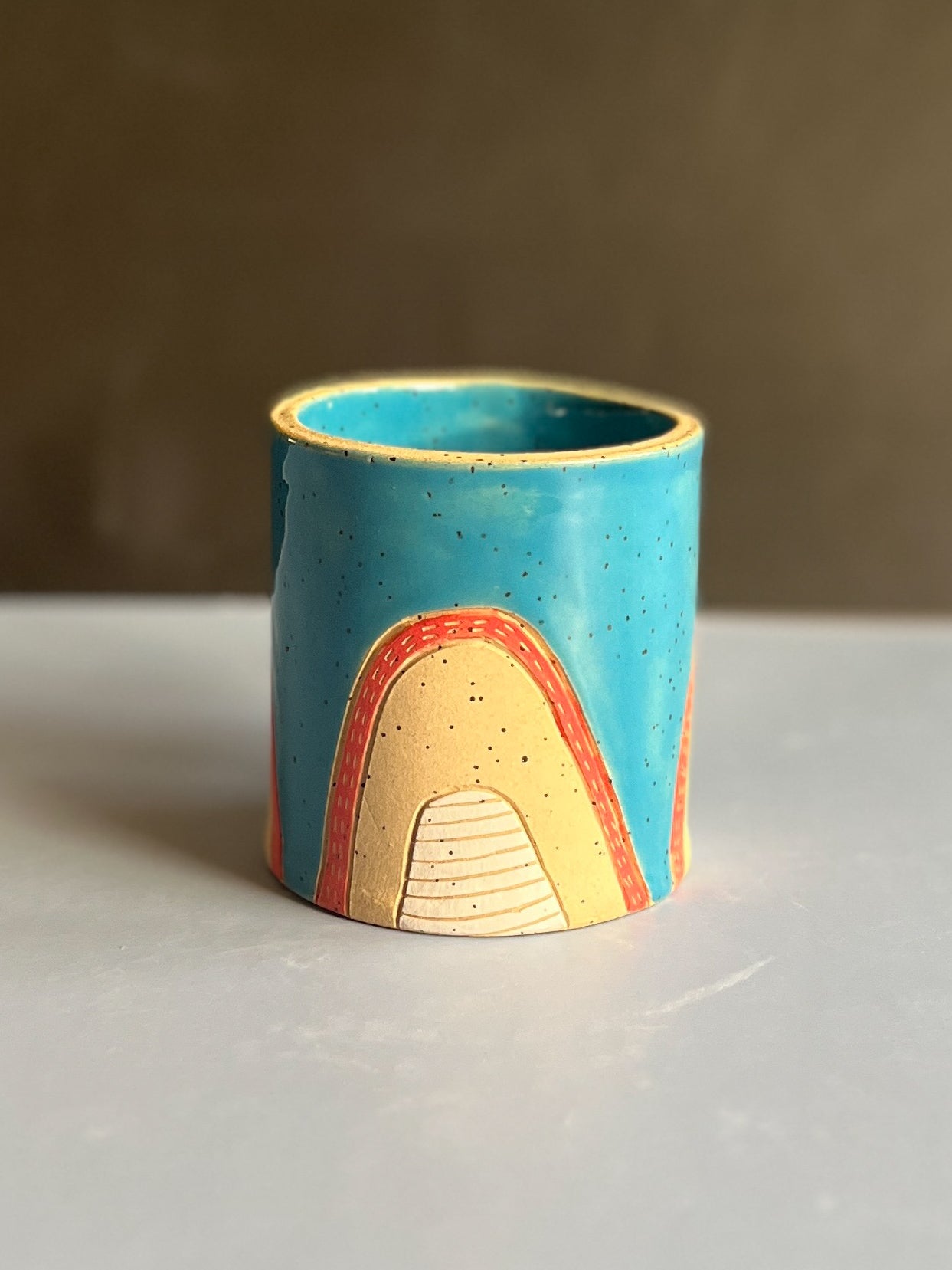 Mug - Turquoise/pink