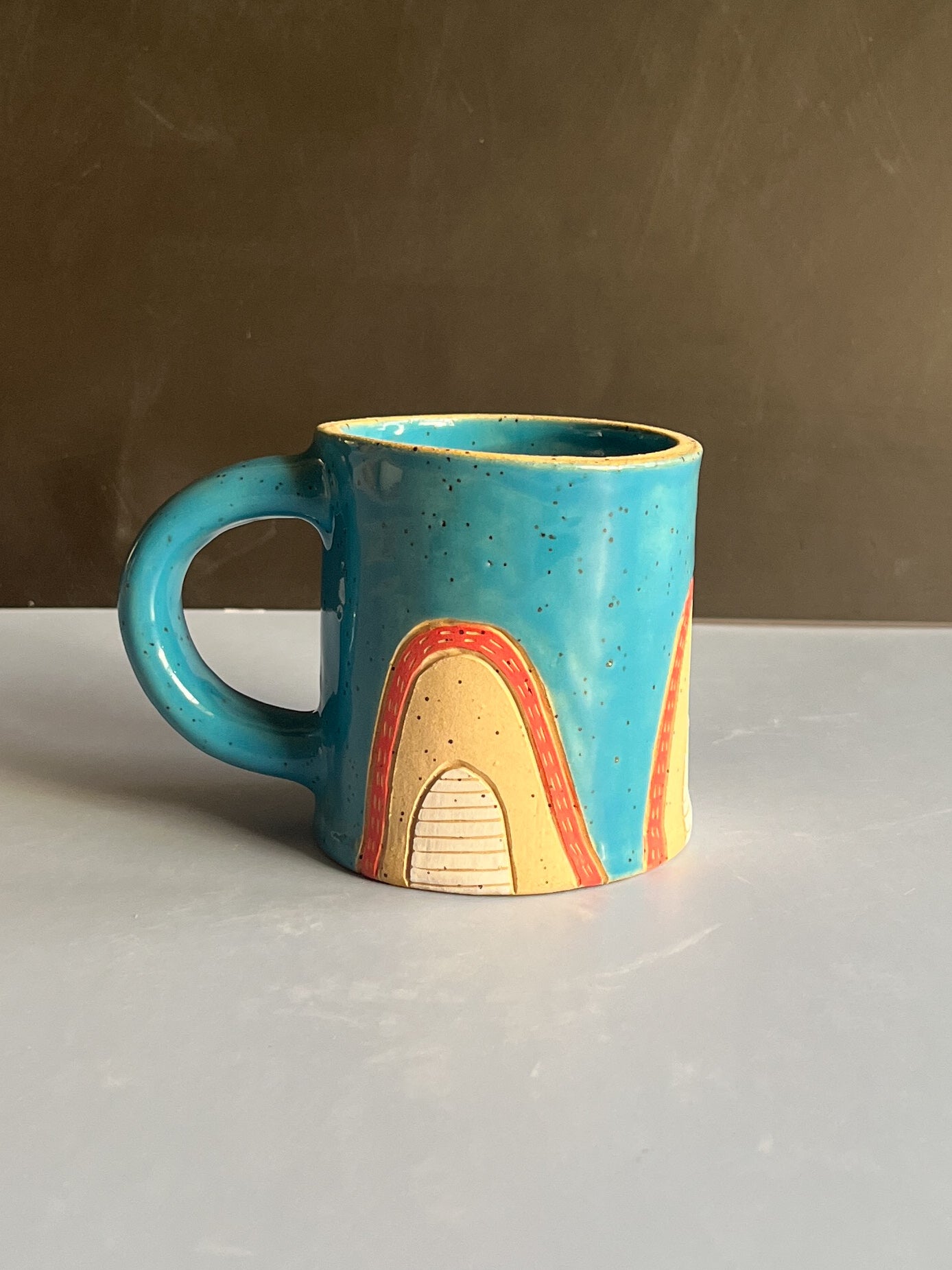 Mug - Turquoise/pink